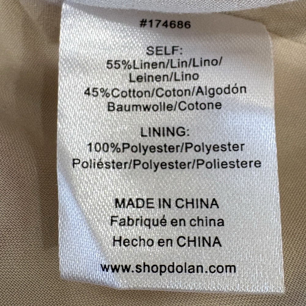 Anthropologie Dolan Boho Folk Art Embroidered Linen Blnd Jacket L Crop Floral - Picture 11 of 12